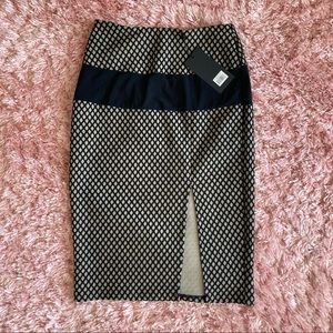 Kendall + Kylie black mesh pencil skirt SZ S NWT
